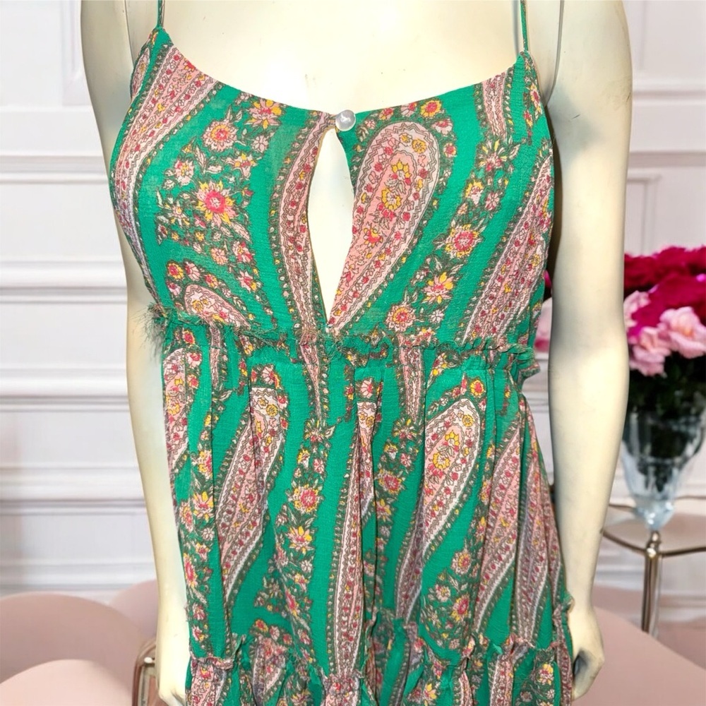 NWT Urban outfitters Rory Printed Chiffon Mini Dress Size M - Picture 7 of 13